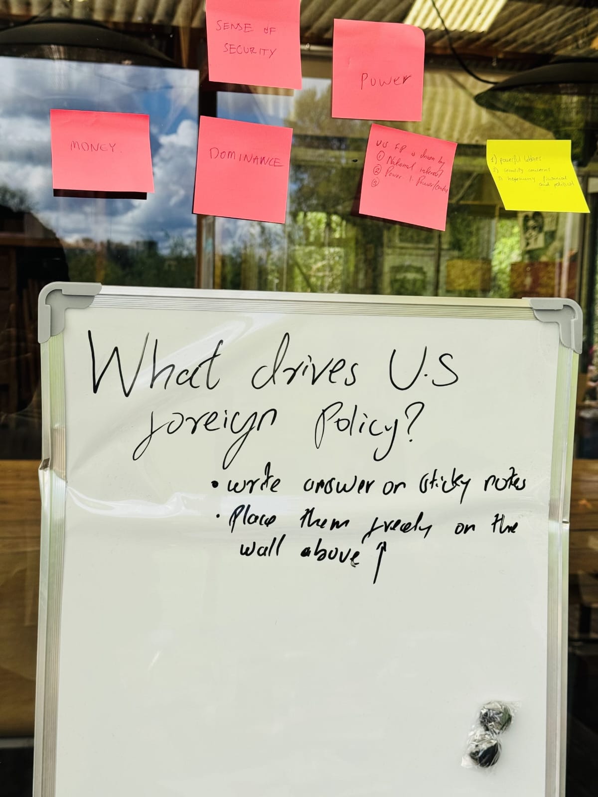A collaborative conversation in a modern office setting